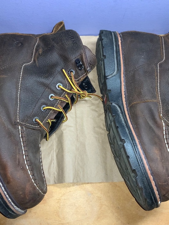 Wolverine Brown Leather Work Boots mock Toe Men\'s Size 13M Ankle height main image 9